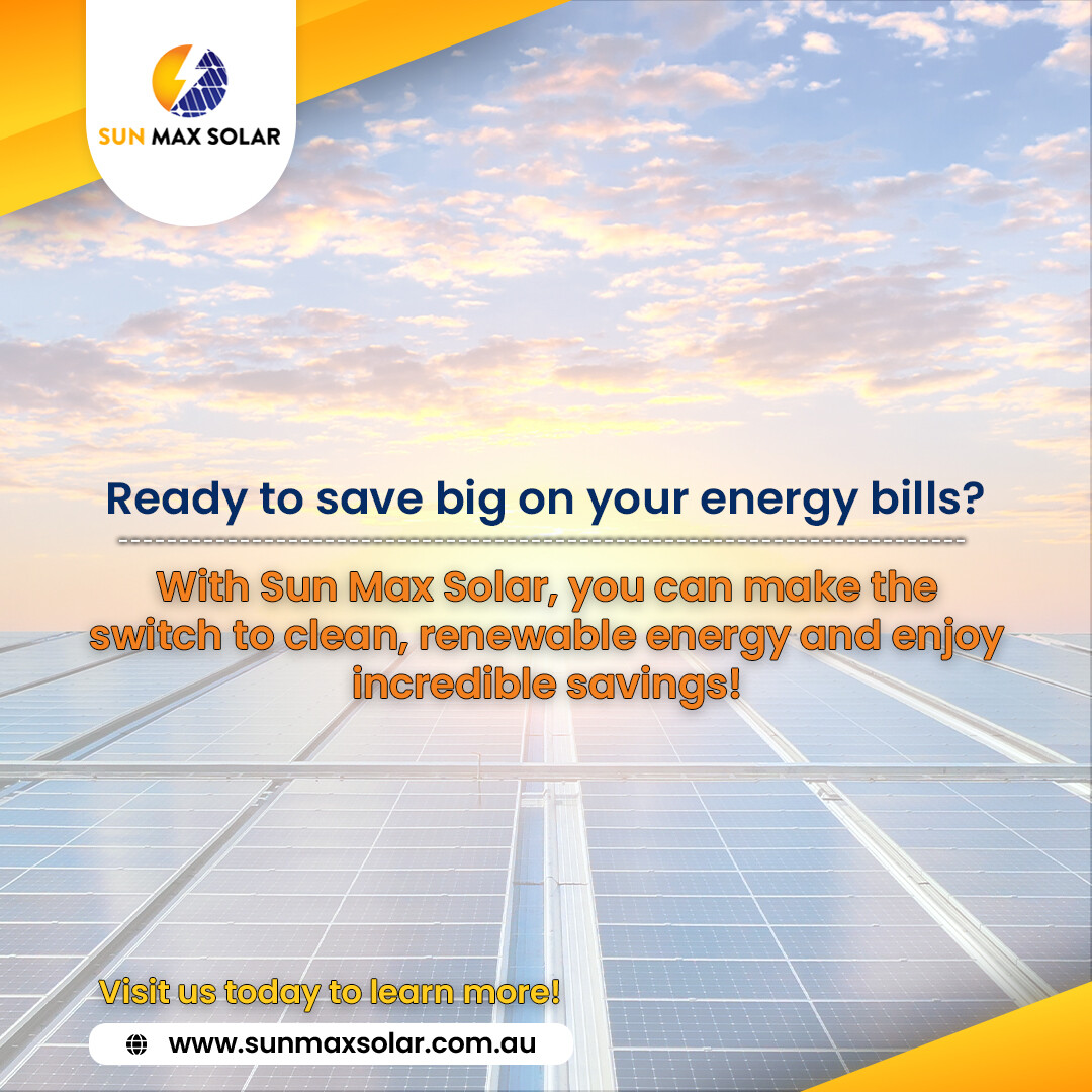 Discover the brighter side of energy with Sun Max Solar.

Contact us!
📞: 1800 786 629
✉️: info@sunmaxsolar.com.au
🌐: sunmaxsolar.com.au

#SolarInstallation #EnergySavings #SunMaxSolar #solarpowersydney #solarpanelsydney #solarpaneladelaide #solarpanelbrisbane