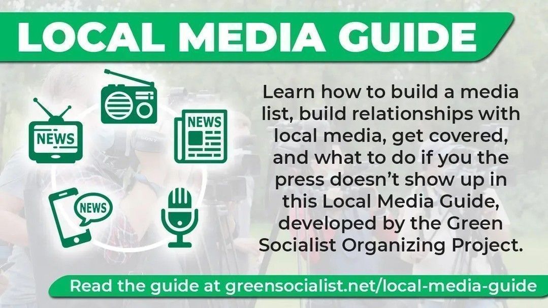 Whether local papers, radio, TV, podcasts, or blogs, local media is an important medium for getting out your message and growing your audience. This guide and workshop will help your local party or campaign get a media operation going. ]

Learn more at buff.ly/3YlXsgJ