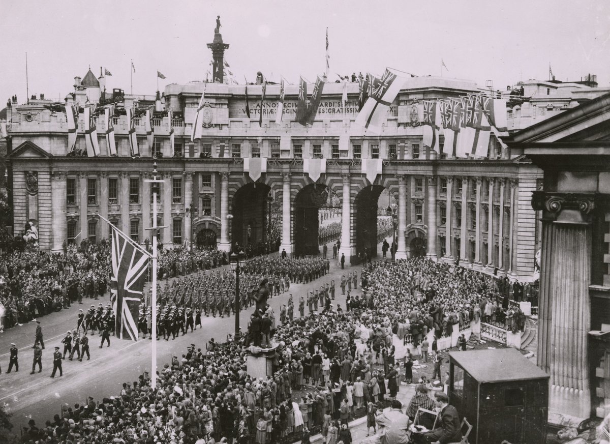 Today is 79th Anniversary of #Victory in Europe Day or #VEDay when the war against Nazi Germany came to an end in Europe - June 1946 a Victory Parade to celebrate the end of war in Europe and Japan was held in London #NZNavy sent a contingent to participate in the parade #WW2