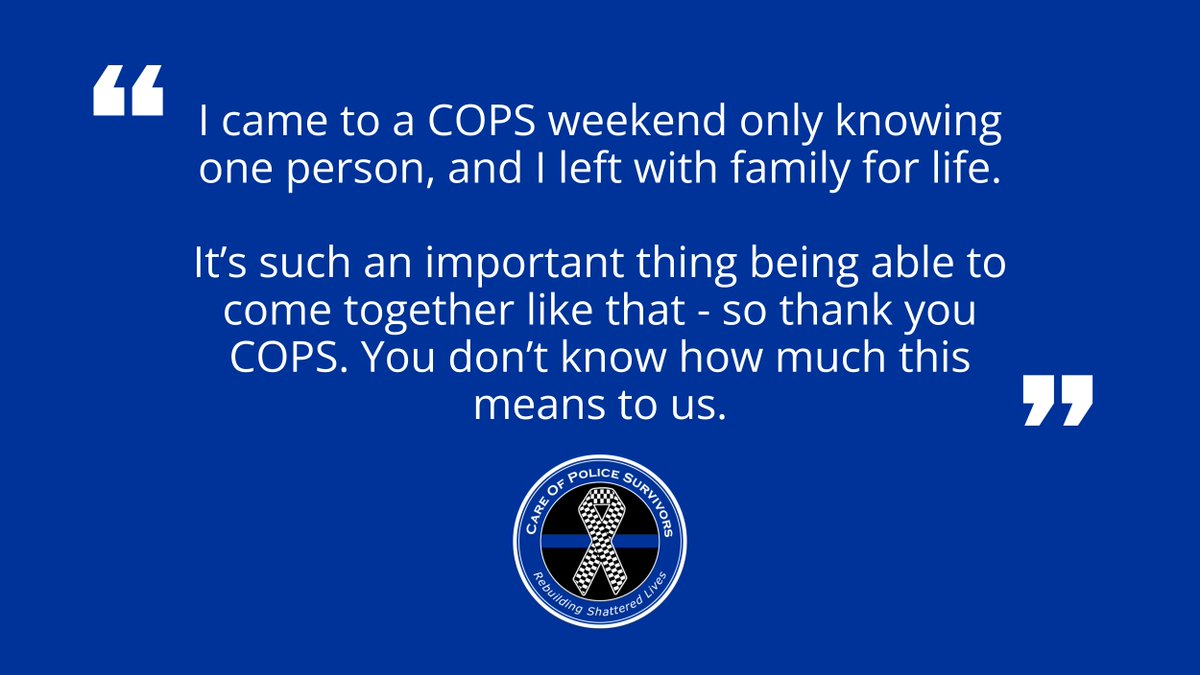 Peer support is at the heart of the COPS charity.💙 Hear from a COPS survivor after they attended one of our peer support events. To find out more about what COPS do and how you can help visit us at ukcops.org/support-our-ch…
