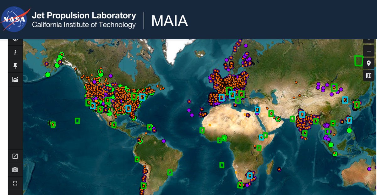 Just learned about this excellent PM2.5, PM10 & speciation data vis tool from @Sina__Hn & the #MAIA @NASAJPL team. Excellent resource to download global PM measurements & #geospatial features! Check it out: maia.jpl.nasa.gov/mmgis/ @USC_SSI @NIEHS_PEPH @WHO @UNEP @CaldwellUSAID