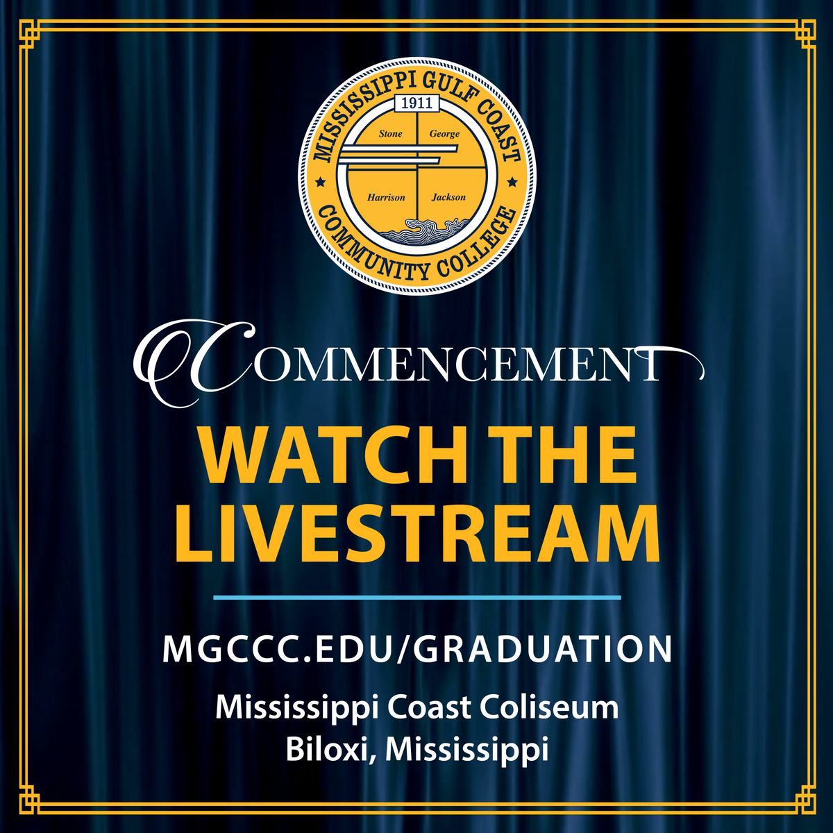 Congratulations graduates! 🎓 Join in on the live stream to celebrate your grad's big day! 🎉🙌 From the ceremony to special messages and music, you don't want to miss out on this monumental accomplishment. Visit the link below 🔗: mgccc.edu/graduation #Classof2024