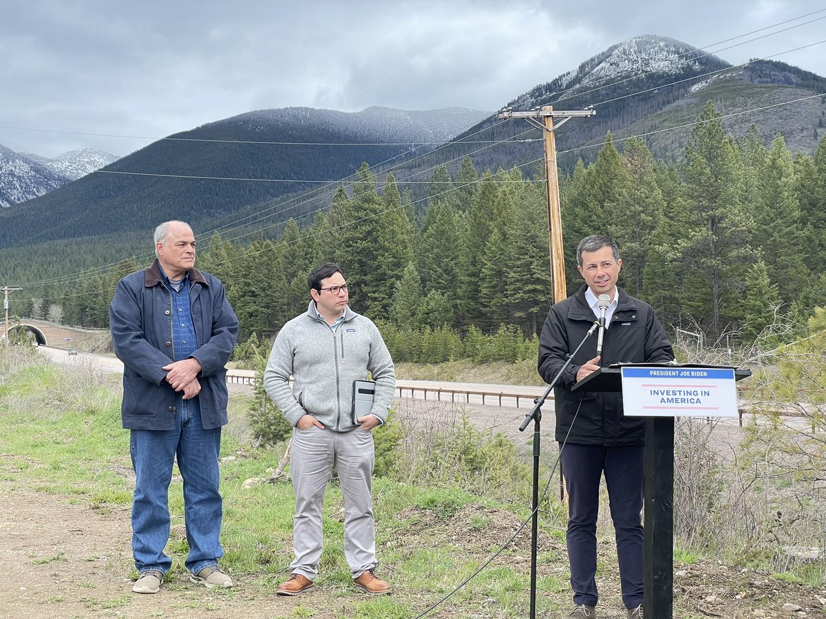 Transportation Secretary Pete Buttigieg visits the Flathead Reservation to mark a $110 million federal investment in improving U.S. Highway 93 safety. #mtnews #mtpol