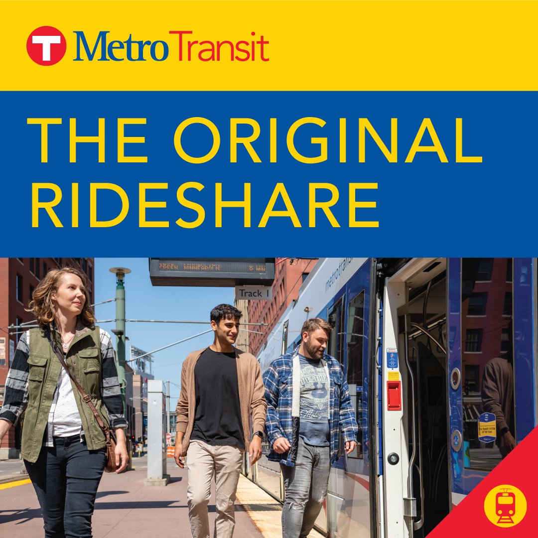 Metro Transit is the answer if you need a ride that’s affordable, reliable, and convenient. After all, we are the original rideshare in the Twin Cities. Plan your next ride on a bus or train. We can help with online tools, by phone, chat, or text. metrotransit.org/rideshare