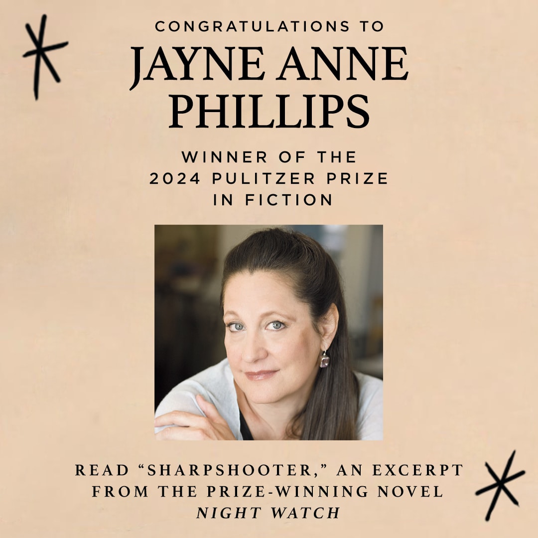 🎉 A HUGE congratulations to Jayne Anne Phillips (@jayneanneonly) for winning the Pulitzer Prize in fiction! 🎉

Click here to read “Sharpshooter:” narrativemagazine.com/issues/fall-20…