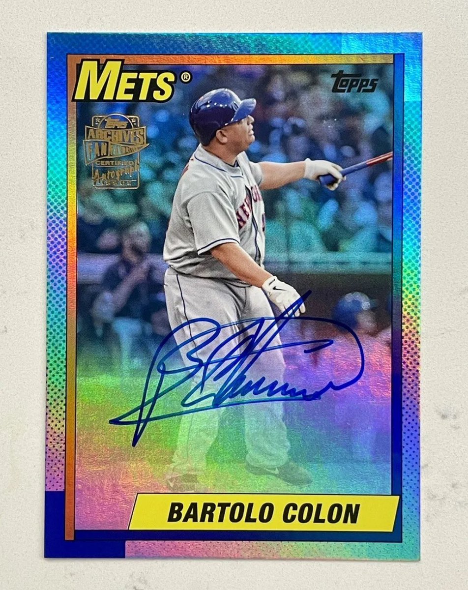 8 years ago today, Bartolo Colon hit his only career Home Run…last year, we memorialized the moment with this card.