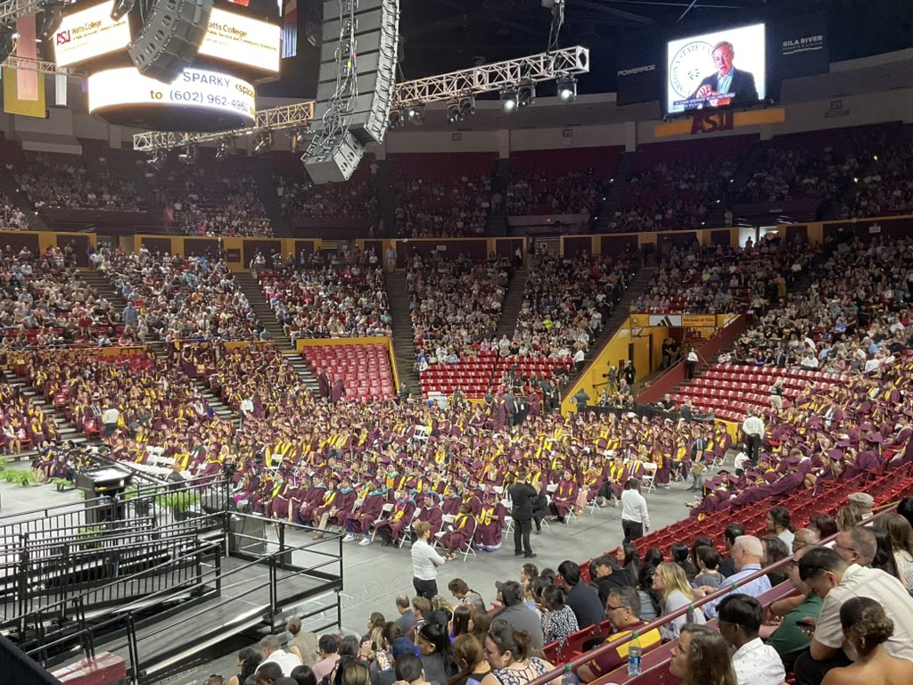 Let’s get this party started! Welcome, Class of 2024, friends and family. It’s an honor to celebrate you today! 🎓#ASUGrad #WattsGrad