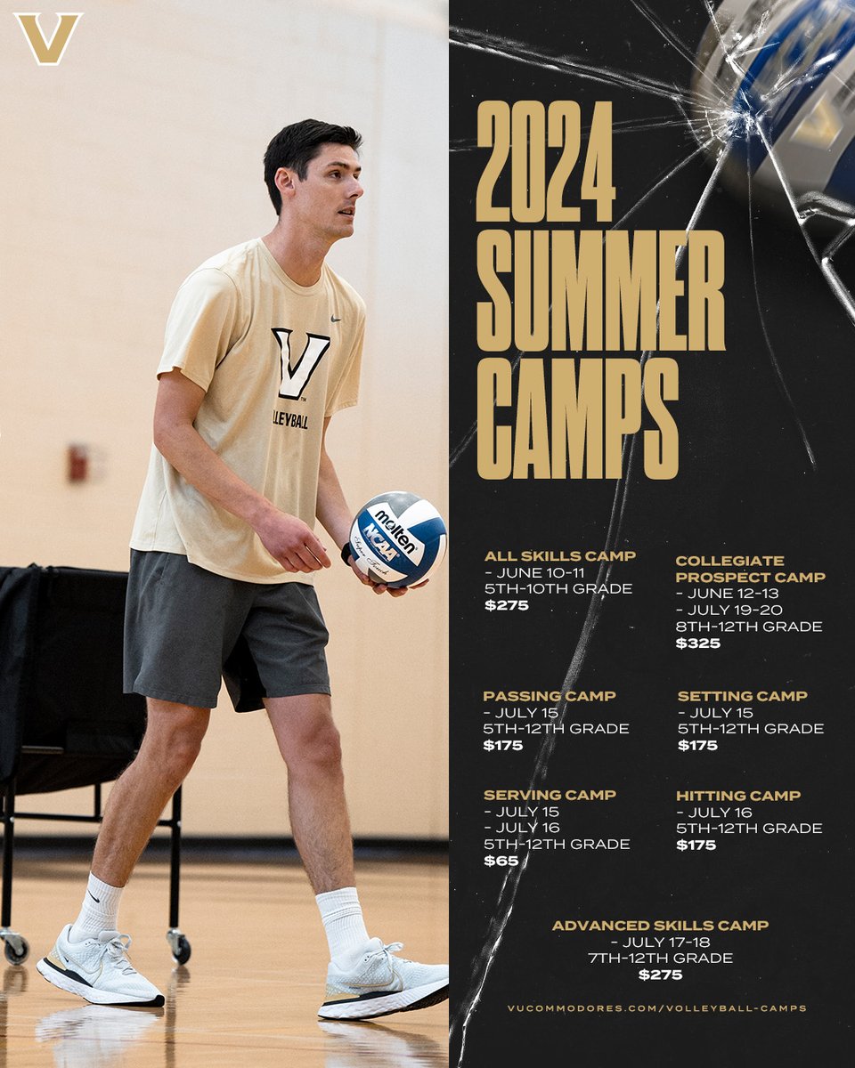 When school is out, camp is in session! 💪😎

Join us this summer! 🏐

Sign up here: shorturl.at/flpw8

#AnchorDown | @vucommodores