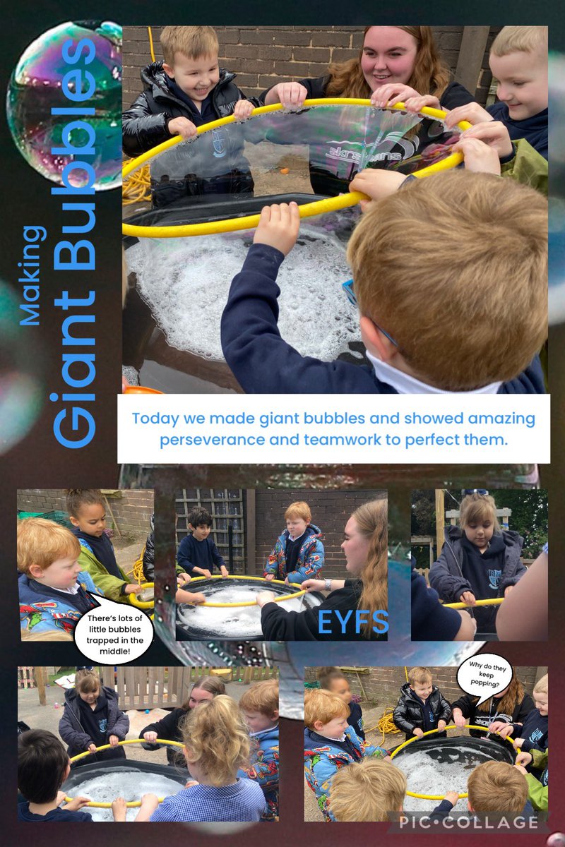 Today in EYFS we made giant bubbles and showed amazing perseverance and teamwork to perfect them. @BelleValeSchool @MissABurnsBVP @missgrayeyfs @MissNelsonBVP @BvpSmith27283