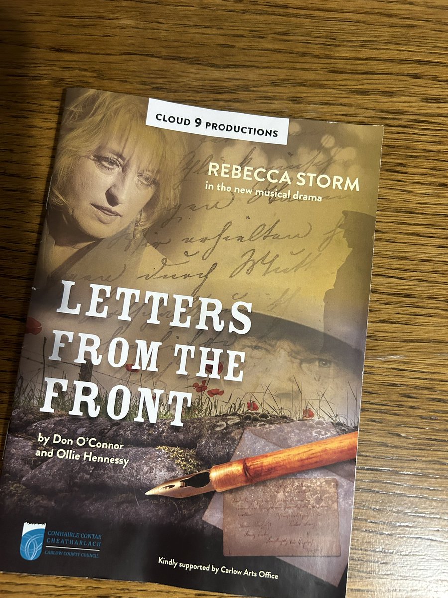 Fintan Phelan (@fintan_phelan) on Twitter photo Letters from the Front, The Musical
An absolutely fantastic show in <a href="/VisualCarlow/">VISUAL Carlow</a> last week! A well deserved standing ovation! Congratulations to Ollie Hennessy, Don O’Connor, <a href="/rebeccastorm9/">Rebecca Storm</a> and all the cast! #carlow #musical Letters from the Front, The Musical
An absolutely fantastic show in <a href="/VisualCarlow/">VISUAL Carlow</a> last week! A well deserved standing ovation! Congratulations to Ollie Hennessy, Don O’Connor, <a href="/rebeccastorm9/">Rebecca Storm</a> and all the cast! #carlow #musical