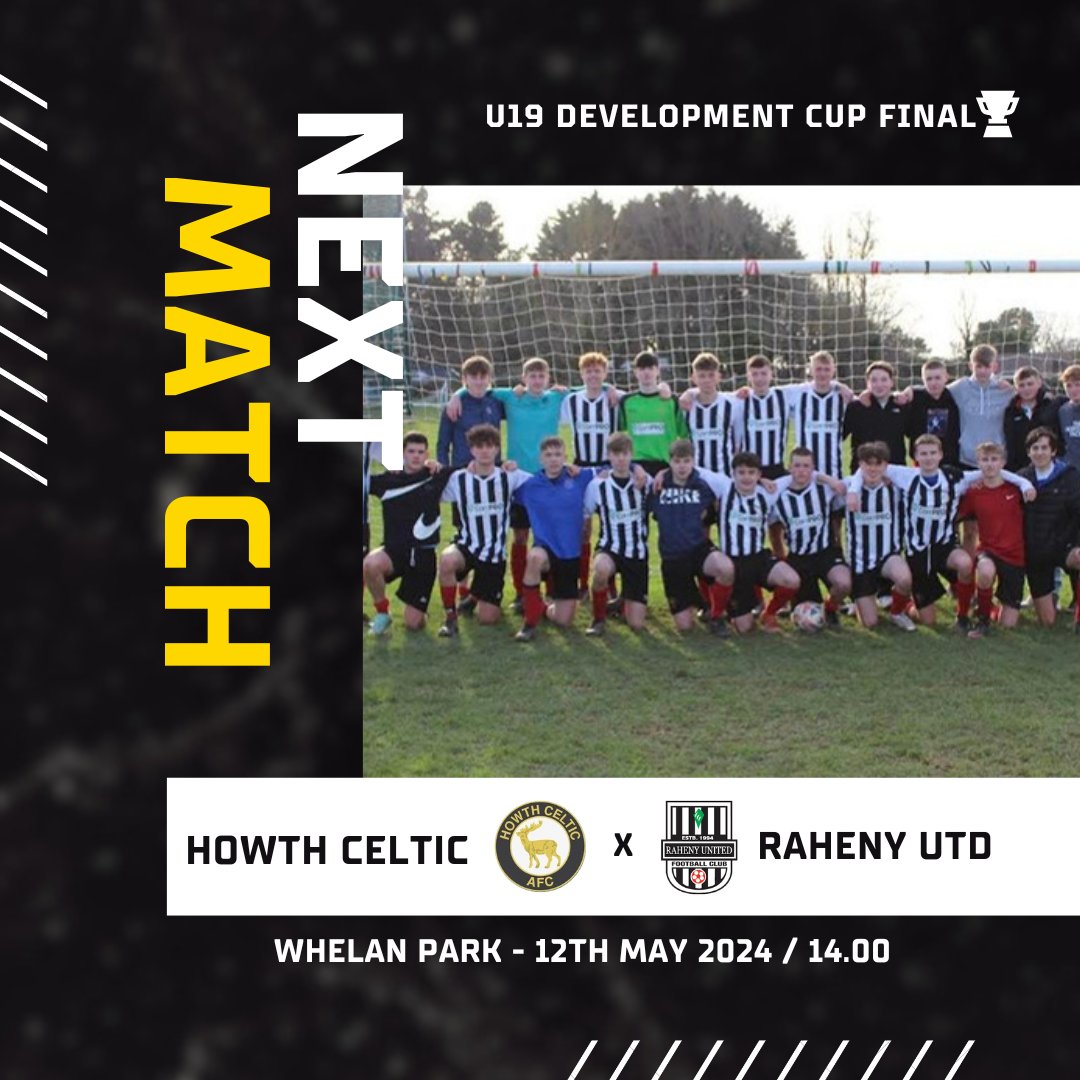 🏆 | 𝐔𝟏𝟗 𝐃𝐞𝐯𝐞𝐥𝐨𝐩𝐦𝐞𝐧𝐭 𝐂𝐮𝐩 𝐅𝐢𝐧𝐚𝐥! Best of luck to our U19's who face local side @rahenyunited in the final of the U19 Development Cup this Sunday! 🙌 All support is appreciated as the lads look to get their hands on the trophy🙏 #HCFC #Respectallfearnone