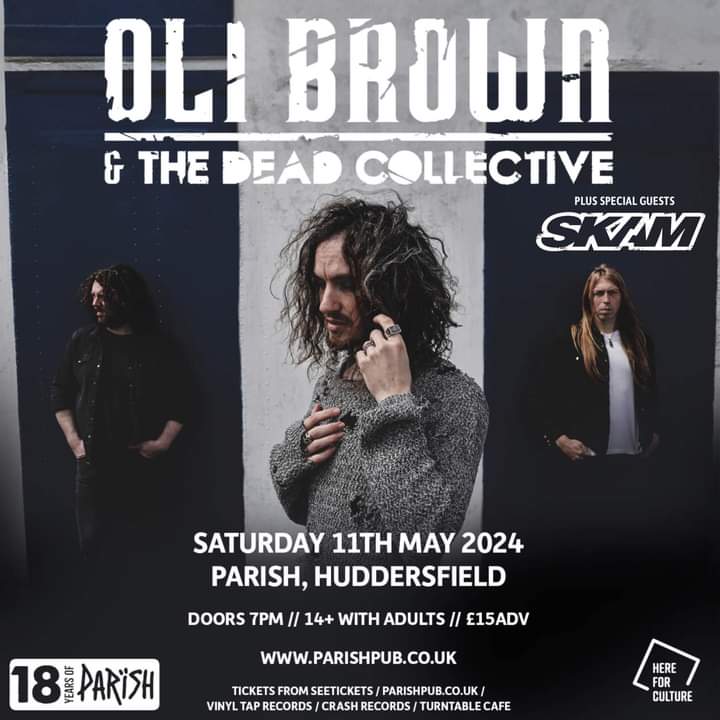 FINE PEOPLE OF HUDDERSFIELD! 

We are jumping on this gig with our good buddy <a href="/OliBrownMusic/">Oli Brown & The Dead Collective</a> this Saturday 11th May at <a href="/ParishHudd/">Parish</a>

Hope you can come and join us, might even play some of the new tunes we have been working on 💪💪💪

TICKETS: parishpub.co.uk/gigs/712/?fbcl…

👀 u @ the 🍺