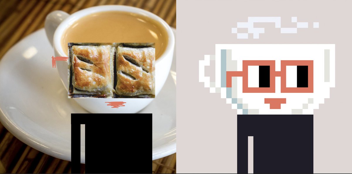 todays noun like a cafecito with some square guava pastelitos