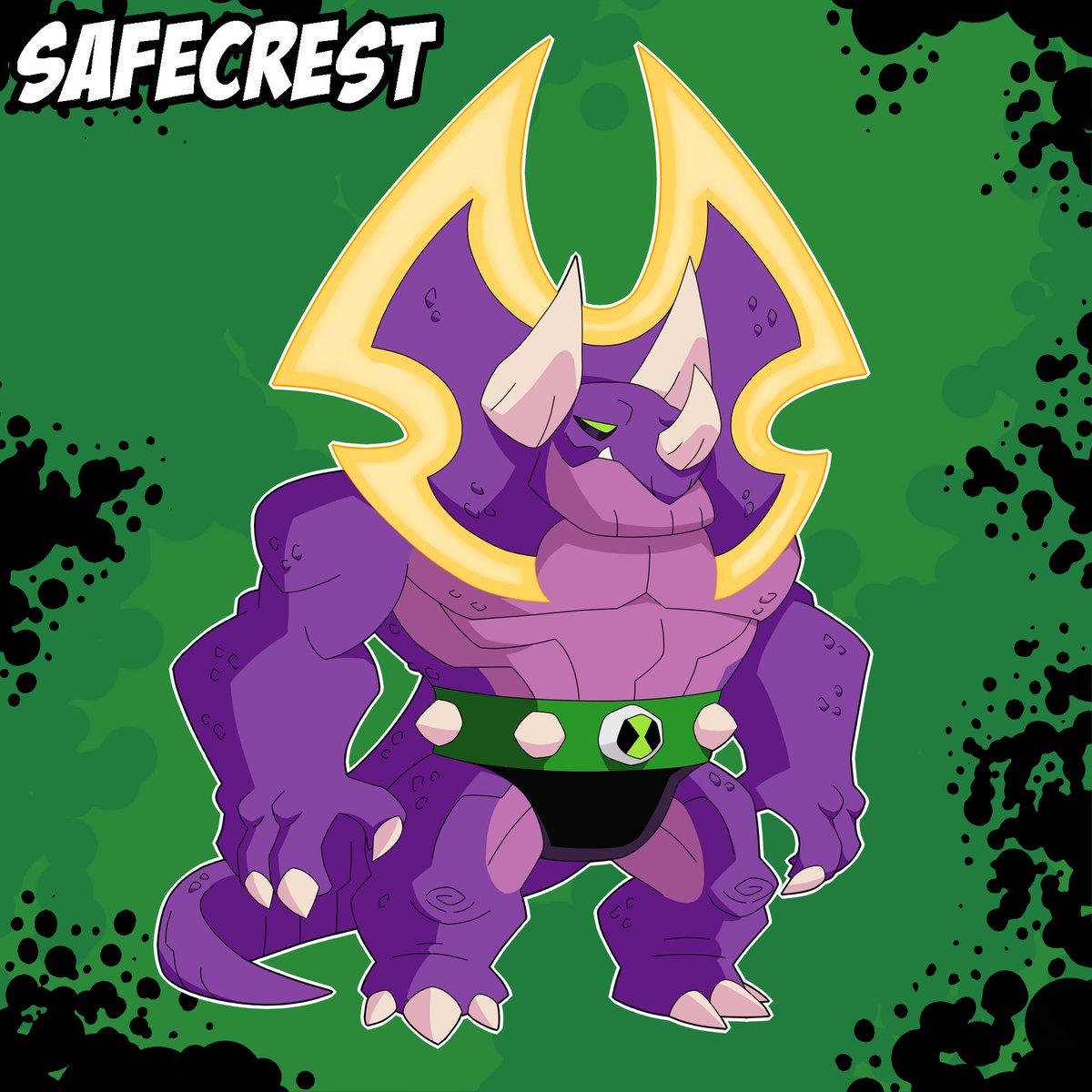 The Shield of Justice!! 🛡🛡

Safecrest is the DNA sample of a Verndasaurian

Coming from the planet Terradino, the same planet as Humongosaur and Astrodactyl, Safecrest can project energy shields from its crest, in addition to being very strong!!

#Ben10 #Ben10Art #Ben10fanart