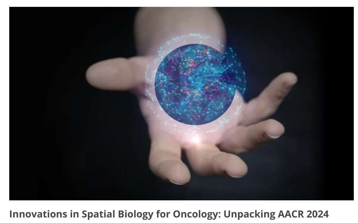 With >70 posters featuring our technology & a standing-room only Spotlight Theater talk, #AACR24 showcased the great impact of #spatialbiology in #cancer. Let's continue the convo! 📚 Read our round-up: bit.ly/4a9xTFQ 📺 Watch the webcast: bit.ly/3QA5gus