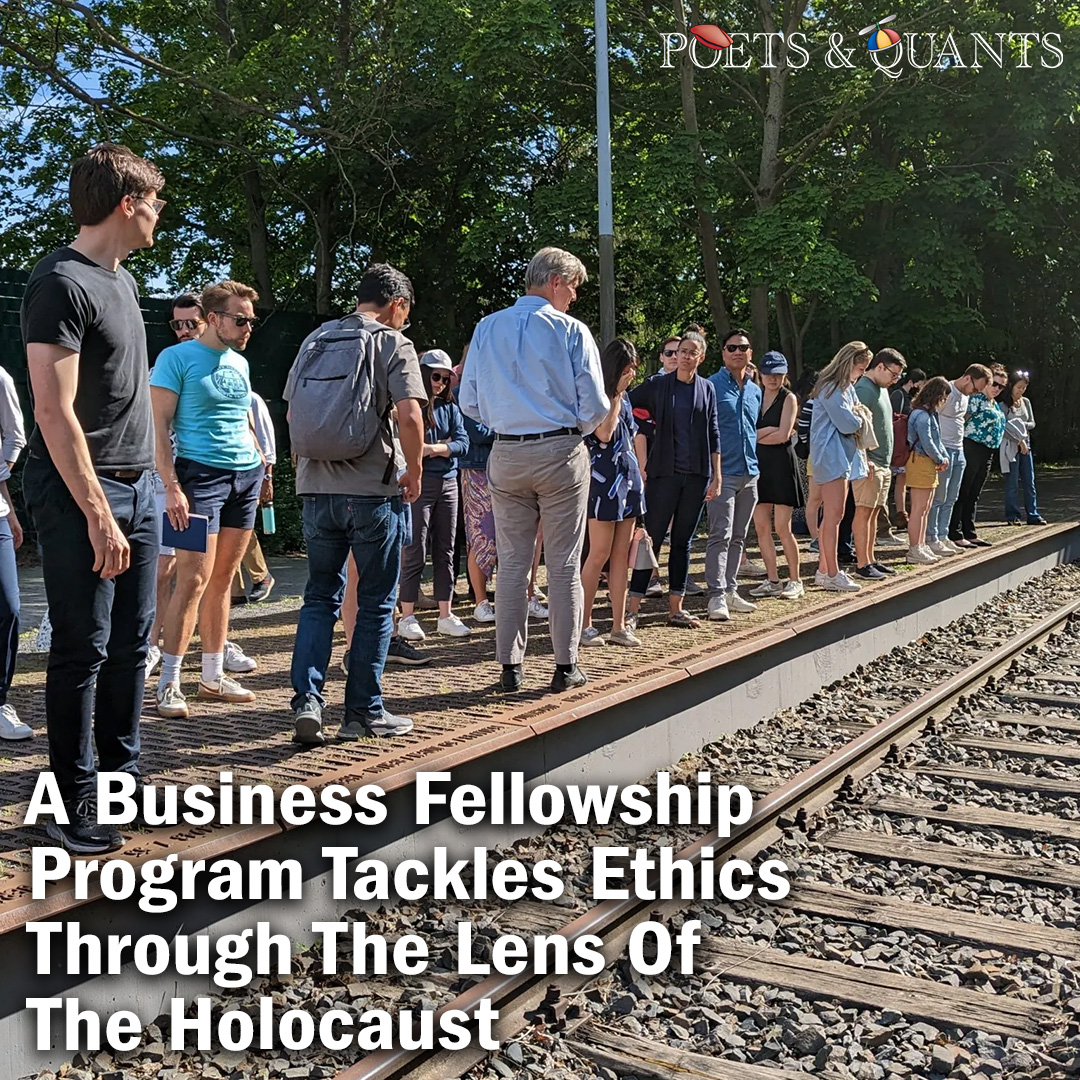 FASPE Fellows visit sites of Nazi terror in Germany & Poland, grappling with ethics quandaries faced by business leaders of the time. Read More: bit.ly/4dy8dFy #mba #mbanews #mbadegree #mbastudent #mbaprogram #businessethics #businessschool #businesseducation #faspe