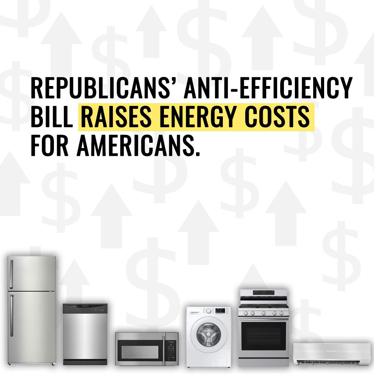 Republicans’ polluters over people agenda continues today. They want to gut popular energy efficiency standards that save Americans money. Once again, Republicans are only interested in protecting their polluter friends.