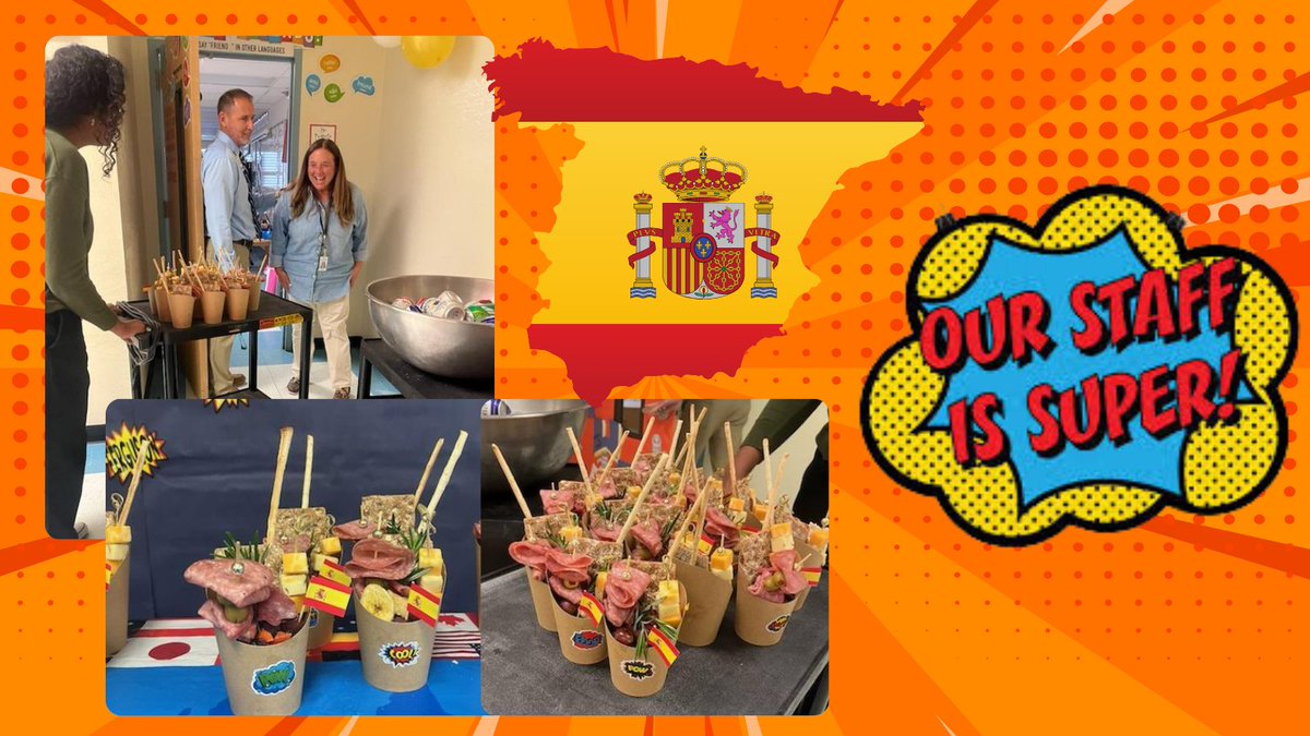 Hola! 💃 Today our amazing staff took a trip to Spain with their own personal Charcuterie Cups.

Come back to see where the next stop is. <a href="/CPEPrincipal1/">Juan C Alejo</a> <a href="/AP_NColey/">Nizaliz Coley</a> <a href="/CoconutPalmElem/">Coconut Palm Elementary</a>