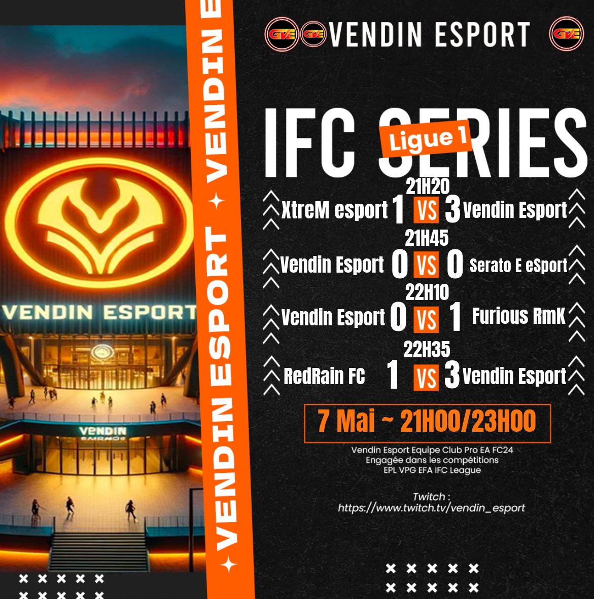 ⚽️ Résultat de la dernière soirée @IFCFTournament ⚽️

🙏Une soirée moyenne, comme chaque saison passée manque de régularité pour aller chercher plus haut🙏