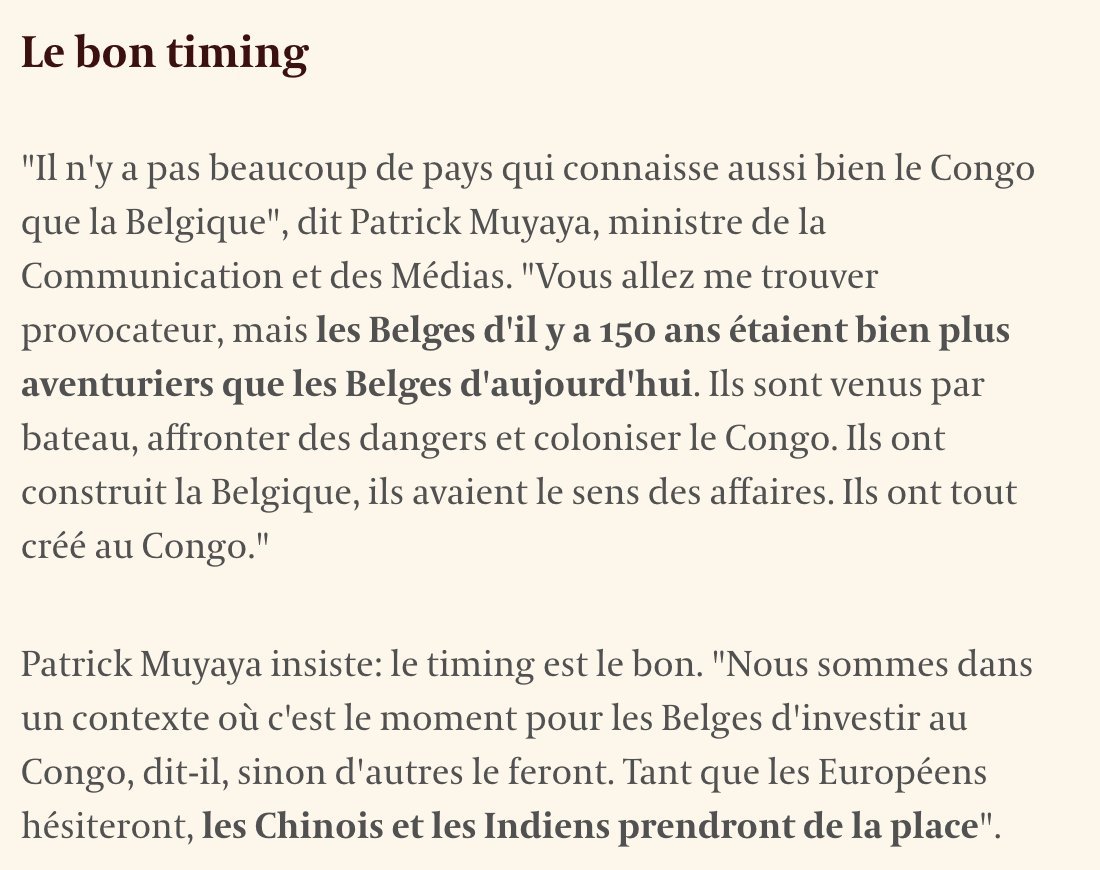 🚨🚨🚨Insolite Le bandit de Matonge trouve que la colonisation avec son lot de 20 millions de tués et des millions de bras coupés était une grande aventure, il encourage les belges de faire de même que leurs aïeux