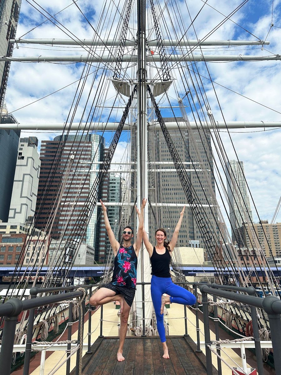 Join the Seaport Museum this Sunday, May 12, at 9am, aboard the #TallShip Wavertree for the first #Vinyasa on a Vessel of 2024! Sign up for this free 60-minute #Yoga practice that is both accessible and challenging for all skill levels. seaportmuseum.org/vinyasa