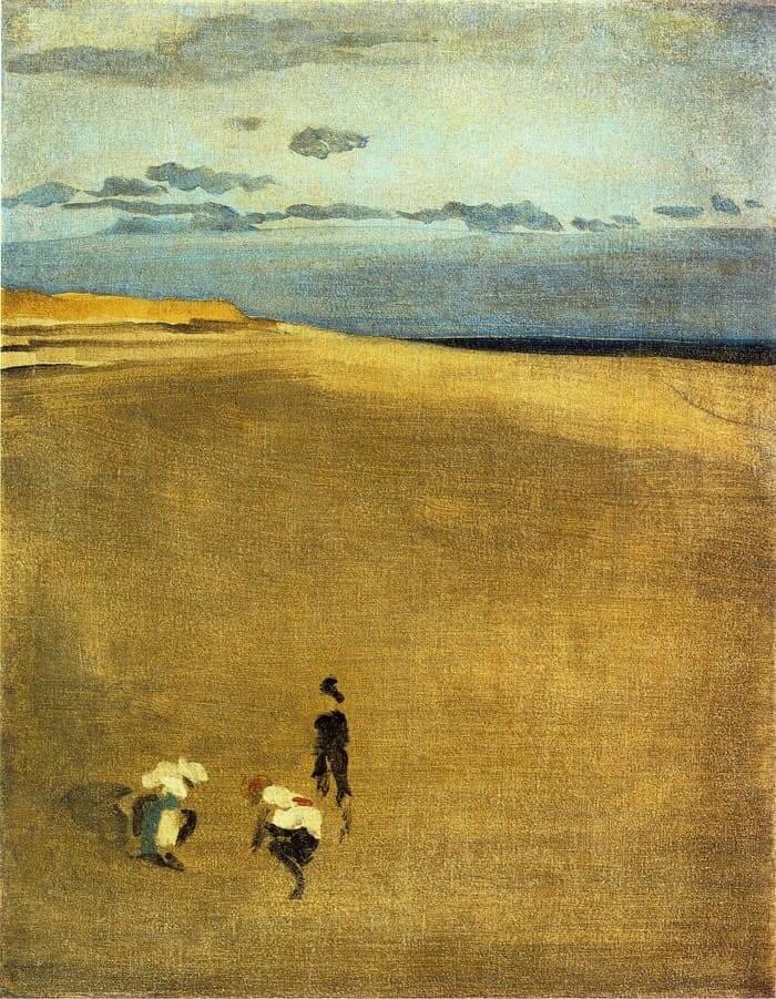 'The Beach at Selsey Bill',c.1881
James Abbott McNeill Whistler(USA,1834-1903)
Oil on canvas,60x47cm 
New Britain Museum of American Art,Connecticut,USA
