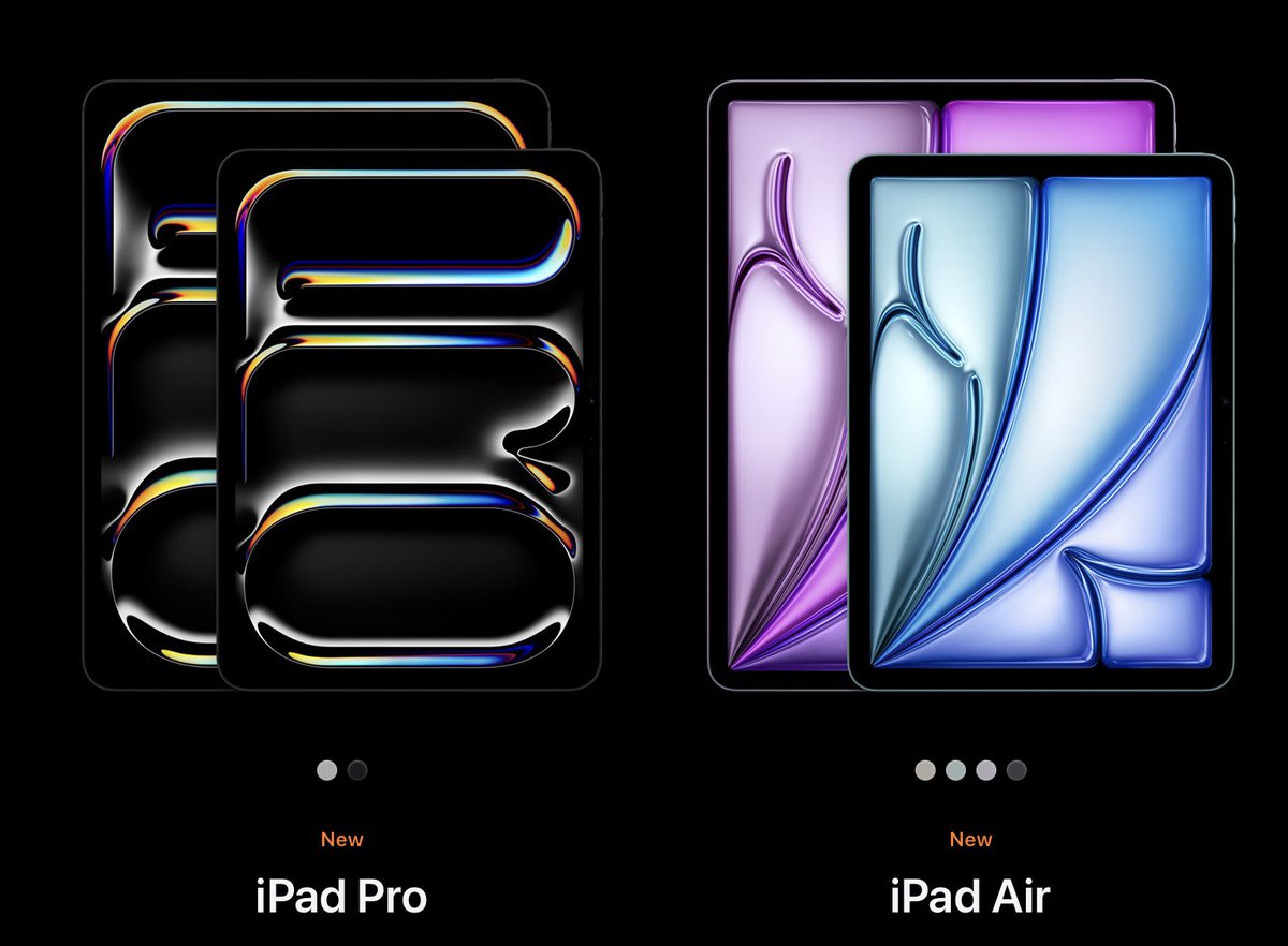 This is a nice touch… the wallpapers spell out PRO &amp; AIR respectively
