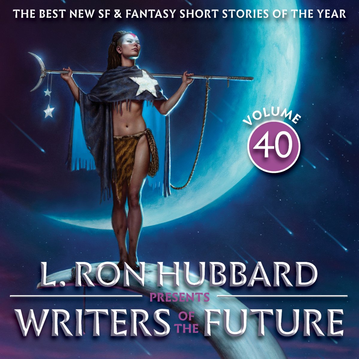 New Audiobook release at bit.ly/WOTF40info 

#LRonHubbard Presents #WritersOfTheFuture Volume 40, available nationwide at bit.ly/WOTF40stores. 

#WOTF40 #SpeculativeFiction #GalaxyPress #IllustratorsOfTheFuture #BookLaunch
