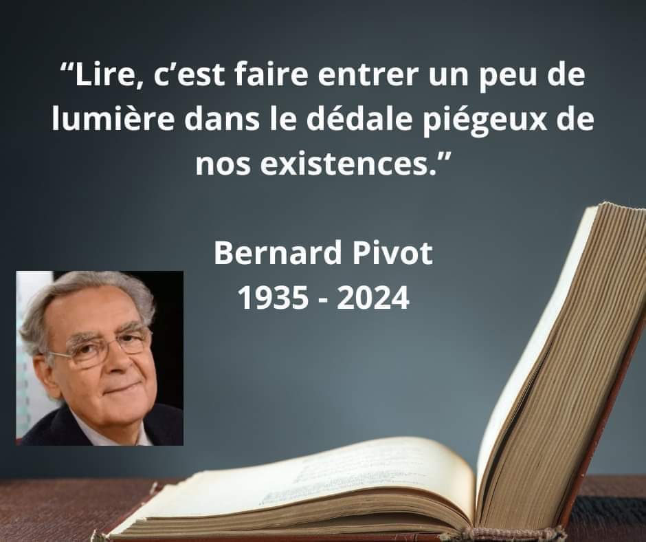 "#Bernard_Pivot", maître d'"#Apostrophes",  tire sa révérence.