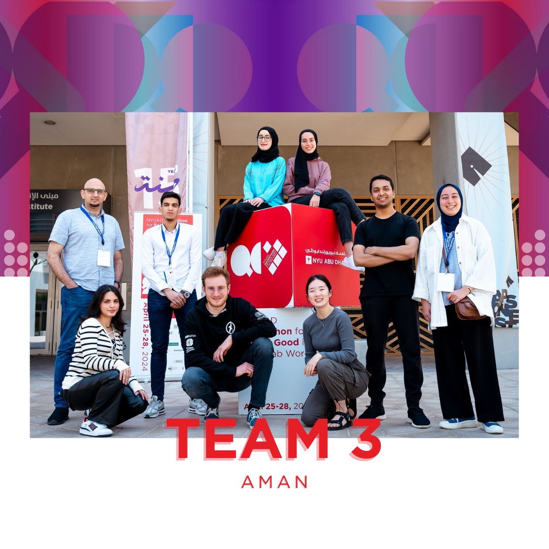 Introducing Team 3 - Aman | أمان, who are using quantum-enhanced machine learning to efficiently coordinate emergency services, providing civilians in crisis access to food and shelters.

#NYUADHackathon2024Teams #NYUADHackathonTeams #NYUADHackathon