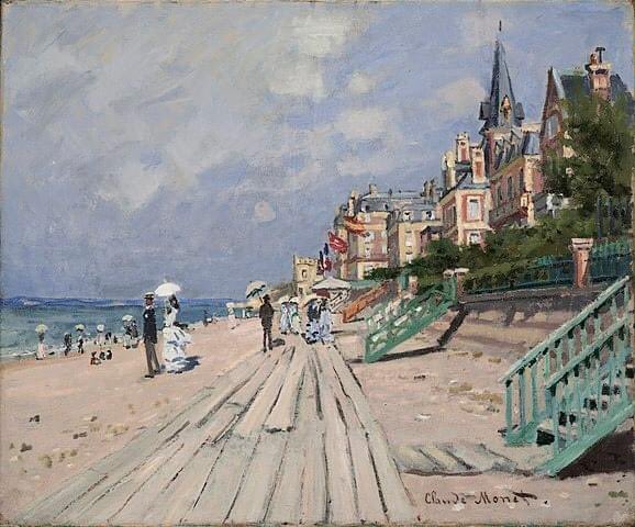 'The Beach at Trouville' by Claude Monet