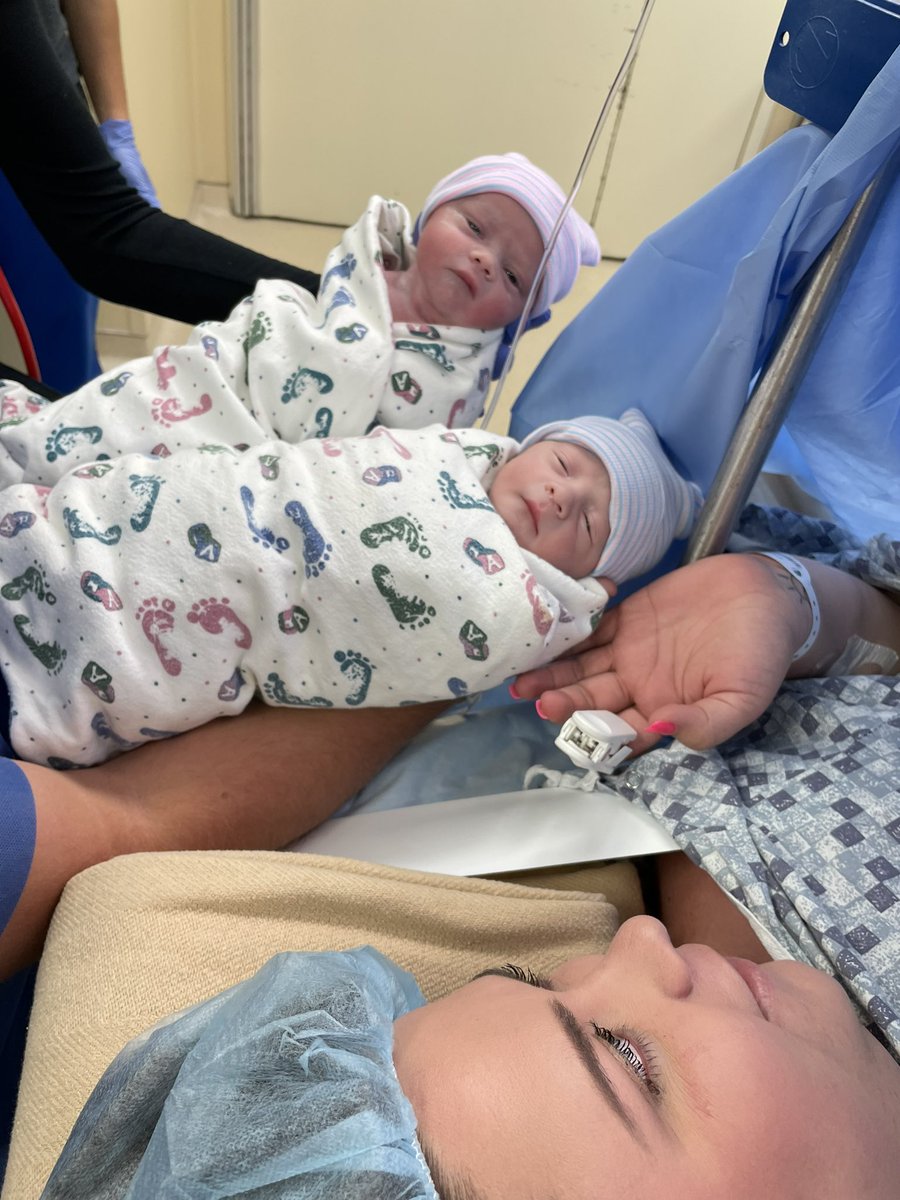 Let me introduce two of the most precious people in my life to you. My beautiful children, Lainey Lynn (7 lbs) and Lawson Wray (6 lbs 6 oz). Momma <a href="/paige_oliver93/">Paige Oliver</a> is doing amazing and we are blessed beyond belief!