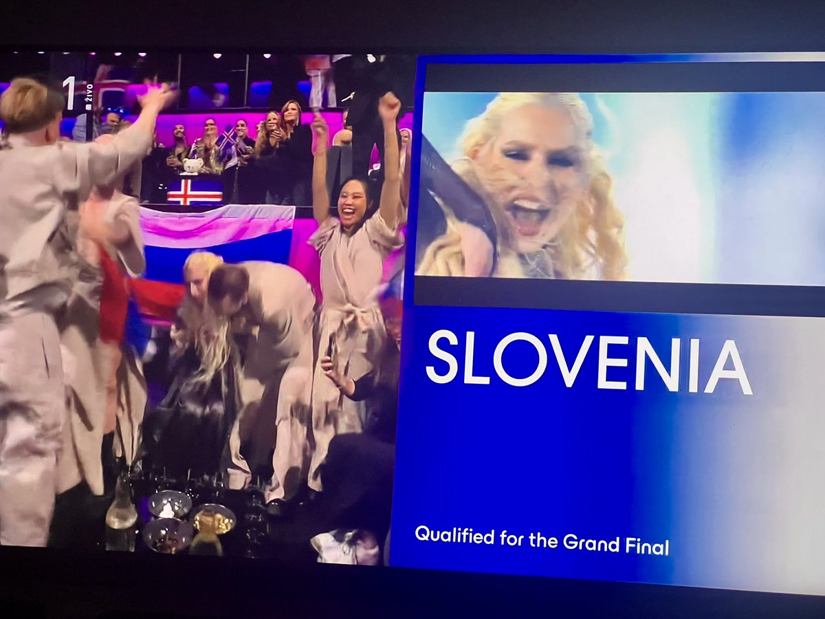 🎉 Slovenia has just qualified for the final of Eurovision! 🌟🎤 Let's show our love and support for Raiven as she prepares to take the stage and make her country proud! 🙌🏼🎶 #ifeelslovenia  #Eurovision2024