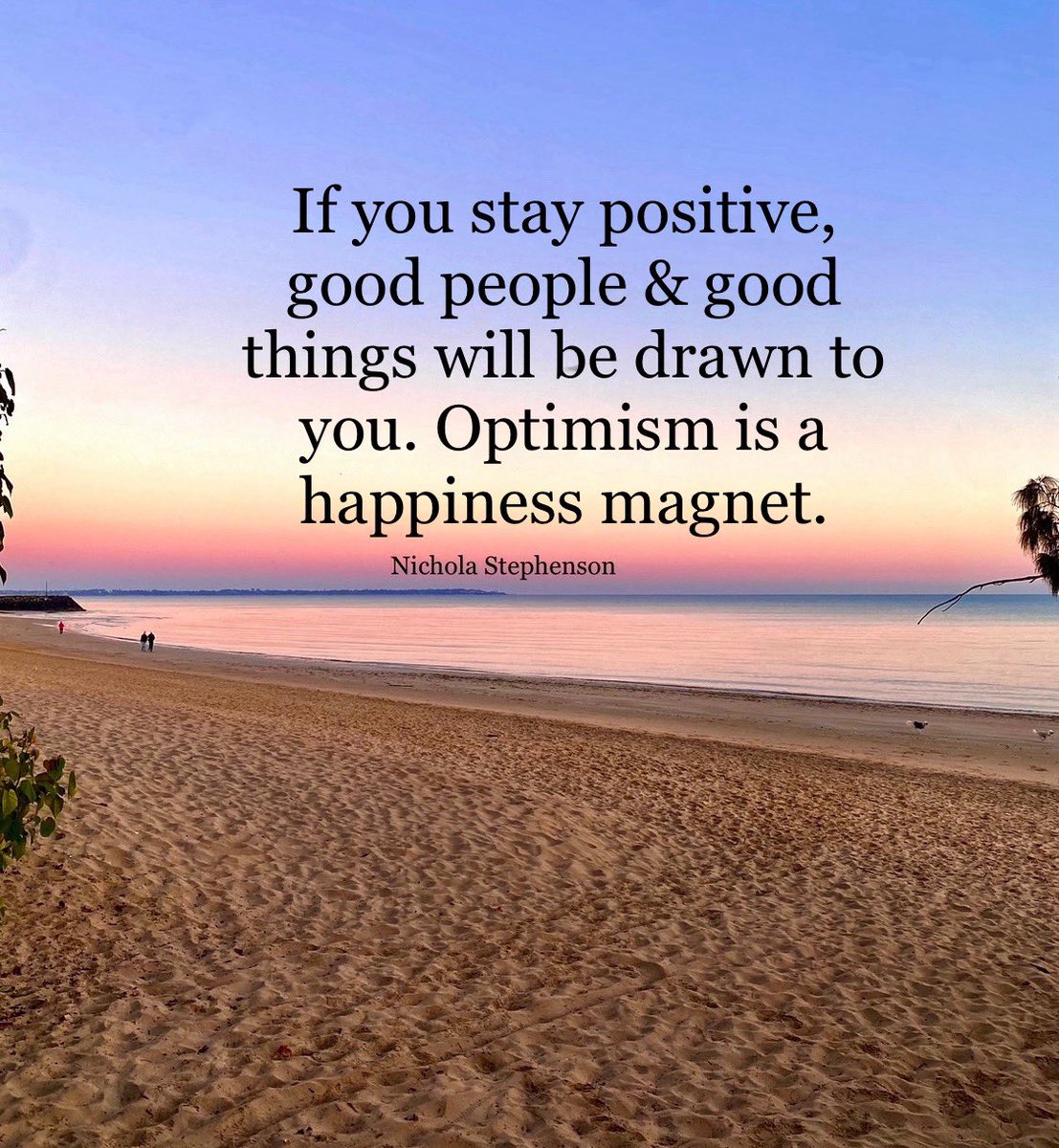 If you stay positive, good people & good things will be drawn to you. Optimism is a happiness magnet 🧲 

#positive #mentalhealth #mindset #JoyTrain #successtrain #thinkbigsundaywithmarsha #thrivetogether