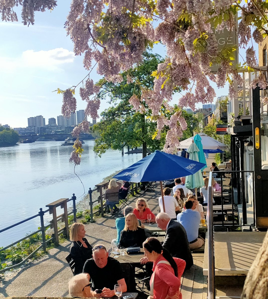 What better way to spend a sunny afternoon than at the City Barge. Great food, drinks and views, bliss! #thames #riverside #scenic #pub #riversidepubs #alfresco #dining #drinks #chiswick