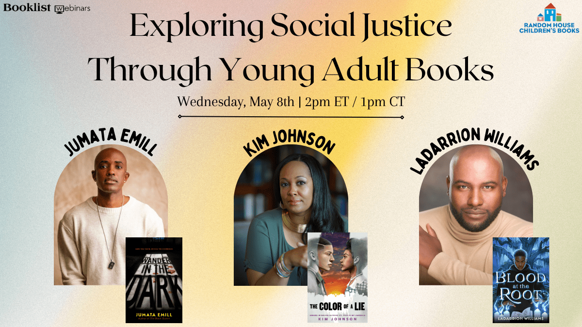 Join @RHCBEducators authors @brownboywriting (WANDER IN THE DARK), Kim Johnson (THE COLOR OF A LIE), and @ItsLaDarrion (BLOOD AT THE ROOT) tomorrow for a discussion about how social issues can be explored and discussed through different genres. Register: bit.ly/4deIXEr