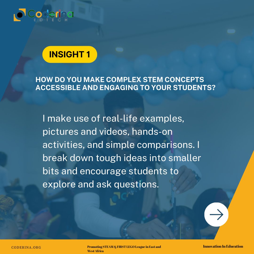 coderina's tweet image. In the spirit of Teachers Appreciation Week, meet Daniel Aduku, our Regional Manager &amp;amp; coordinator. Some of you know him as the national referee and judge for Coderina FLL. Daniel breaks down complex ideas for his students making STEM more engaging &amp;amp; enjoyable to them. #Coderina
