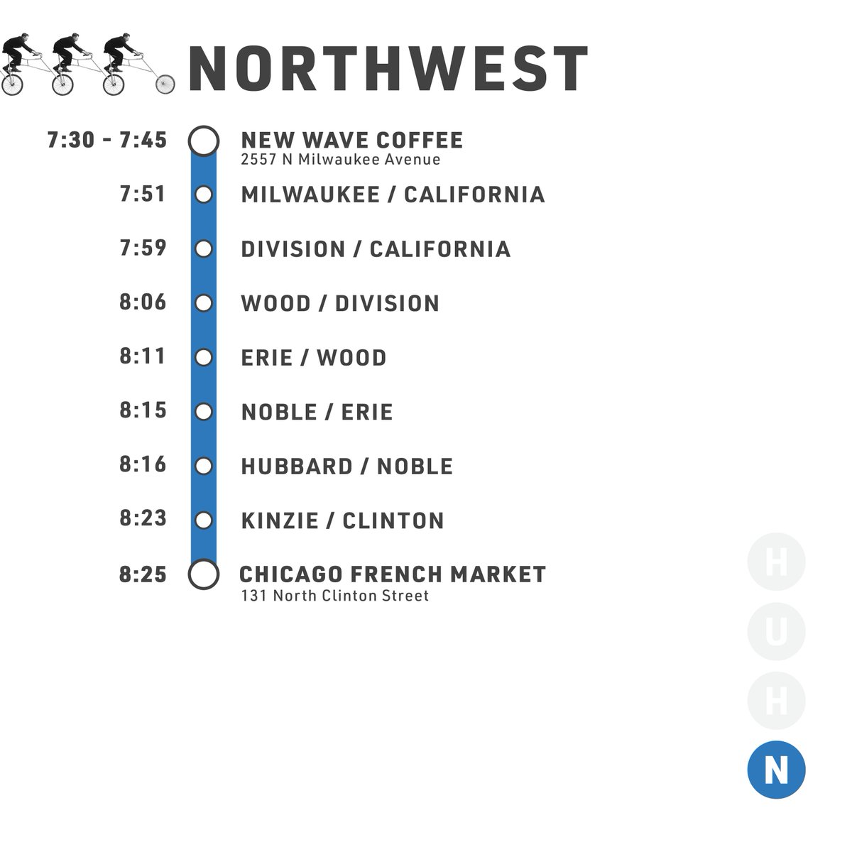 It's gonna be sunny tomorrow! Come join us on our weekly Bike Buses to the Loop on Wednesday mornings! 10mph to the French Market. Hop on/off wherever you’d like! All wheels welcome! Check the status of your route and track the bus at bikebustracker.bikegridnow.org.