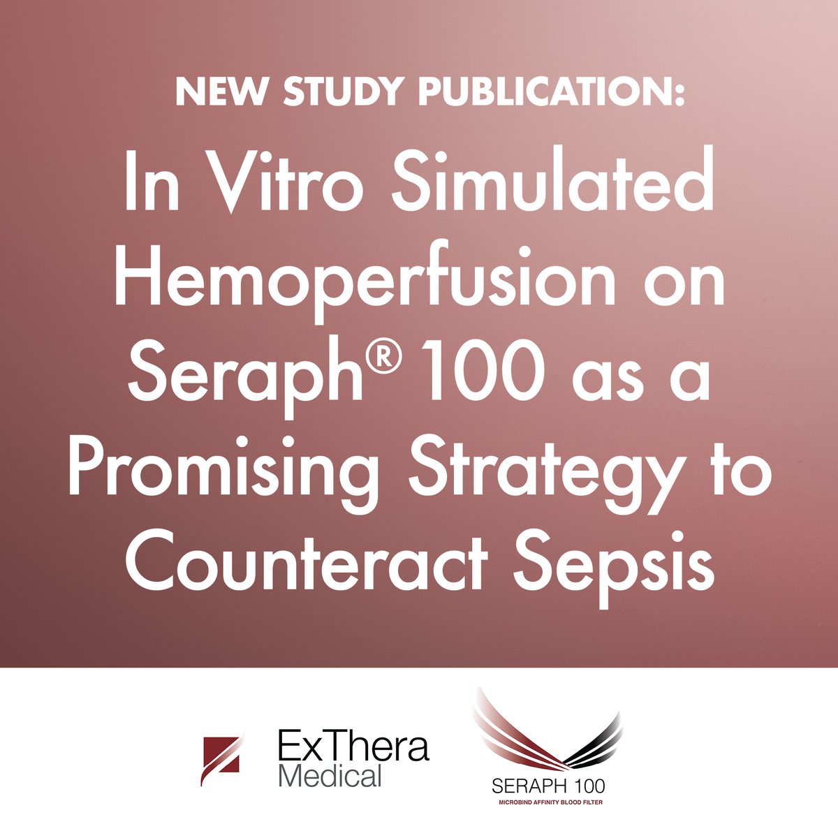 “Seraph®-100 adsorbed three bacteria from a super-infected solution during an in vitro simulated hemoperfusion session, suggesting a new era in treating bloodstream infections caused by several pathogens, often inducing sepsis.” @MDPIOpenAccess extheramedical.com/publications/
