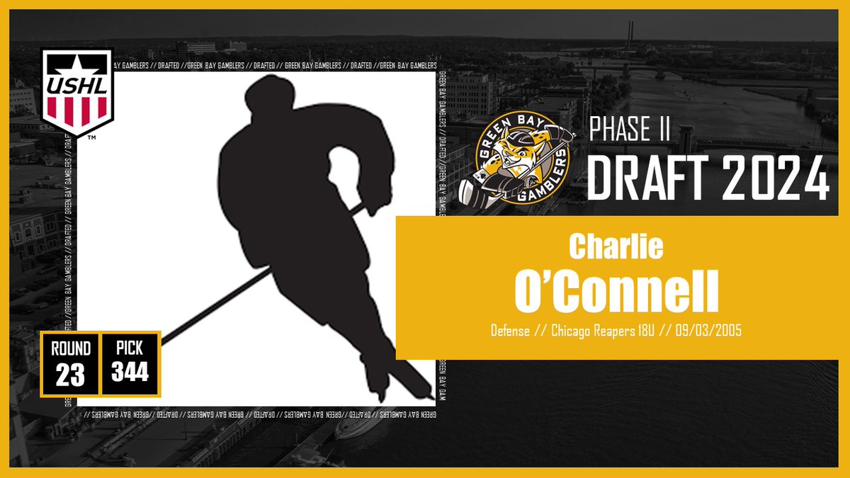 Gamblers select Charlie O'Connell from Chicago Reapers 18U team in the 23rd round of the USHL Phase II draft. #GoGamblers