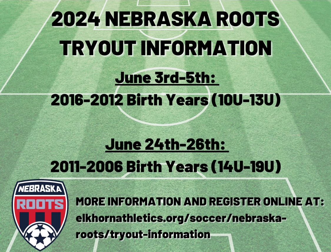 Tryout registration is now open ⚽️: @ElkhornSoccer @NERootsSC elkhornathletics.org/soccer/nebrask…