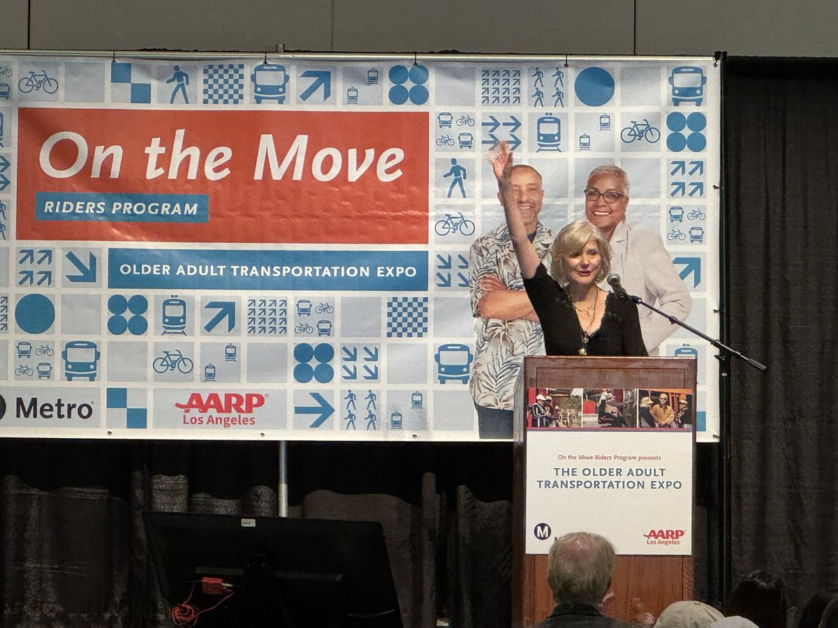 LuisAdvocates's tweet photo. That’s a wrap on @metrolosangeles 8th annual #OlderAdult Transportation Expo! @BethBroderick shared why she rides Metro and why she thinks all Angeleno’s should ride too. And our @AARPCA volunteer & staff team interacted with hundreds of members & transit riders #AgeFriendlyLA https://t.co/jYr5VwaiVm