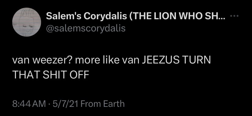 Salem's Corydalis (THE LION WHO SHOT BACK OUT NOW) (@salemscorydalis) on Twitter photo 2024-05-07 21:25:32
