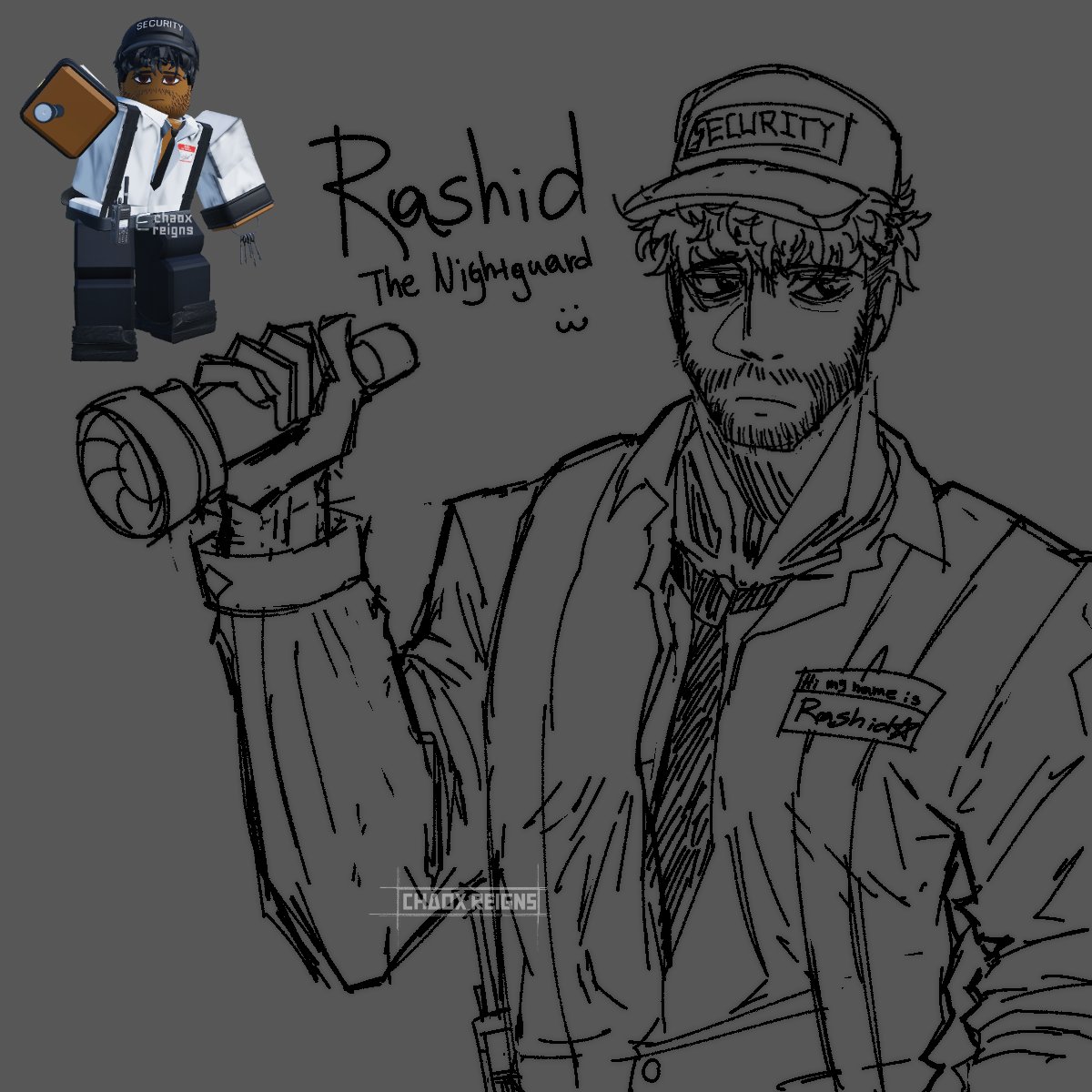 quick sketch of my man Rashid :]