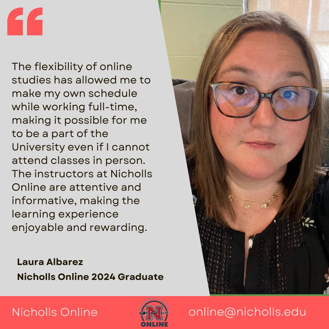 Please join Nicholls Online in congratulating some of our Spring 2024 graduates. Good job on all of the hard work that you have done. 

#colonelpride  #college #collegegrad #graduation #Graduation2024 #distancelearning