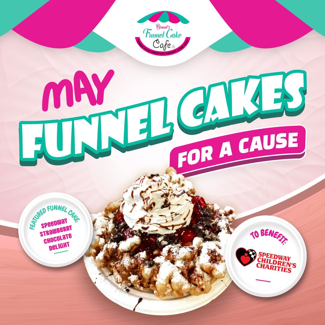 For the month of May @scclasvegas has their very own funnel cake and a portion of the proceeds will go to helping children in need!! Make sure to stop by and try the Speedway Strawberry Chocolate Delight!! 🏁🏁