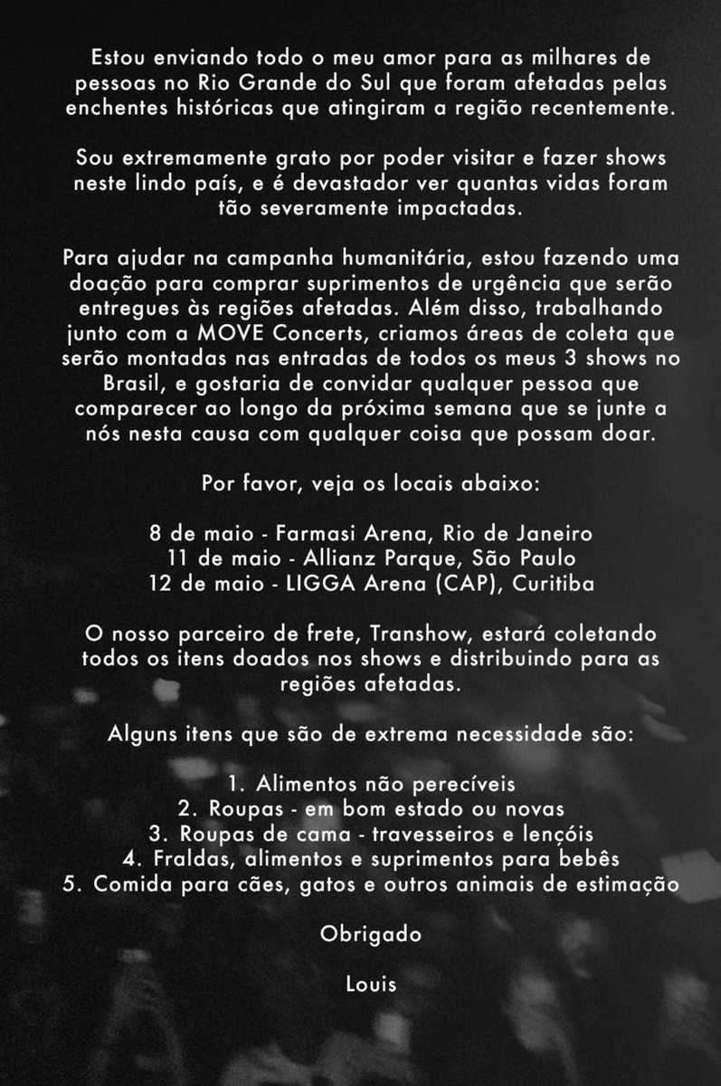 fireliv28's tweet image. simplesmente LOUIS TOMLINSON fazendo mais pelo brasil que o governo!!!!!