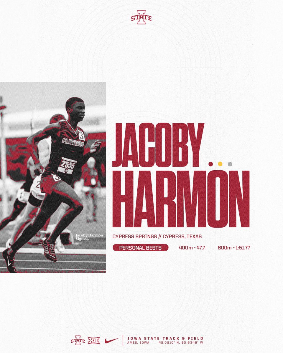 𝑺𝑰𝑮𝑵𝑬𝑫: Jacoby Harmon ‣ 2024 800m Texas 6A State Champion ‣ 400m PR 47.7 // 800m 1:51.77 #Run4ISU