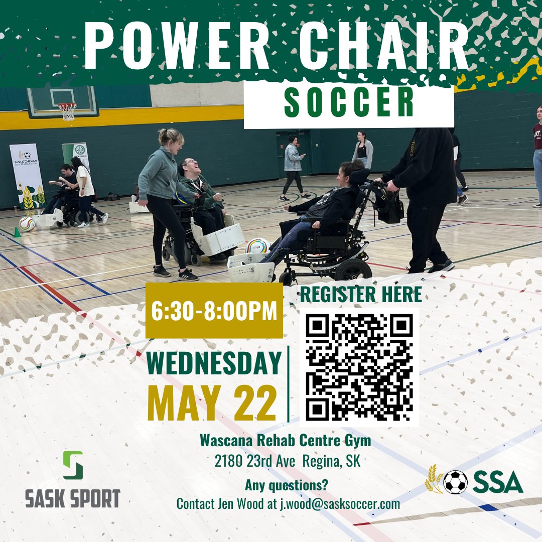 Check out the 2 Power Chair Soccer events coming up in Saskatoon and Regina! This event is FREE to attend. You can register here: …ccerAssociation.rampregistrations.com #powerchairsoccer #powerchair