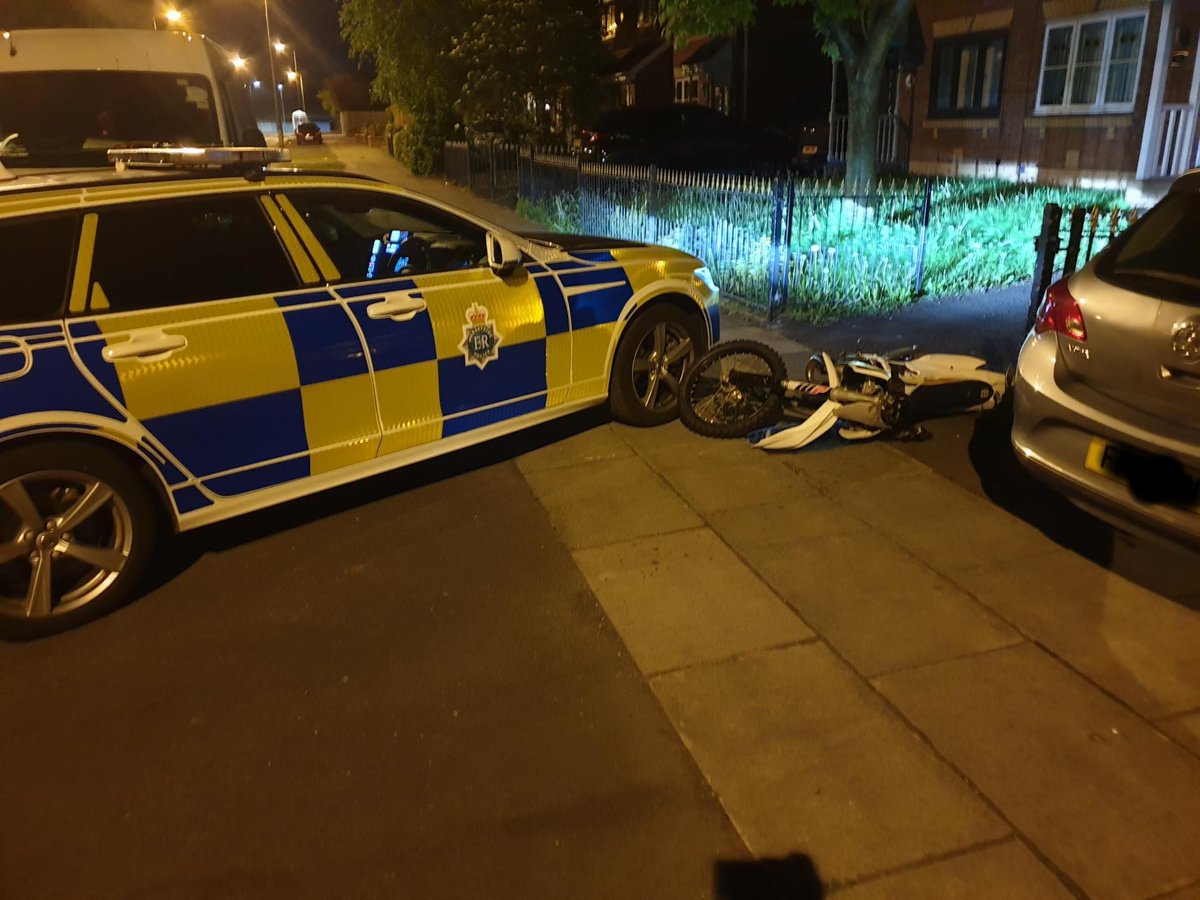 The rider of this bike rode on the wrong side of the East Lancashire Road and on pavements around #Croxteth. We decided enough was enough and Tactical Contact was made to protect the public. Unfortunately the rider got away but the bike will be destroyed #taccontact #mrpu